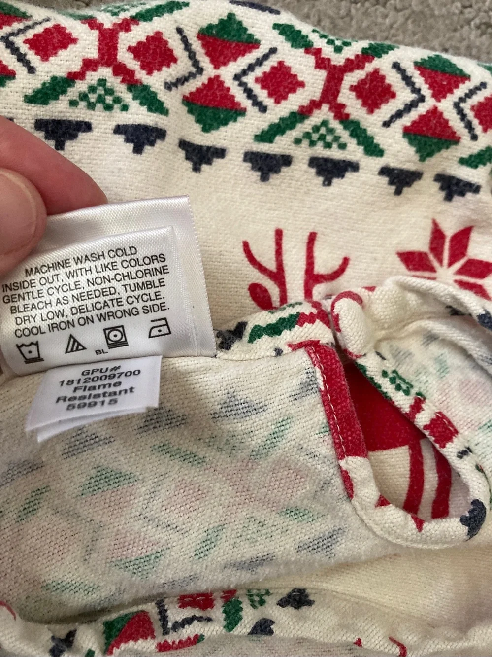 🎄 Hanna Andersson flannel reindeer nightgown, Sz 8